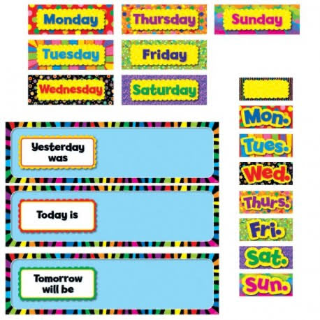 Poppin' Patterns Days Of The Week Mini Bulletin Board – A To Z 