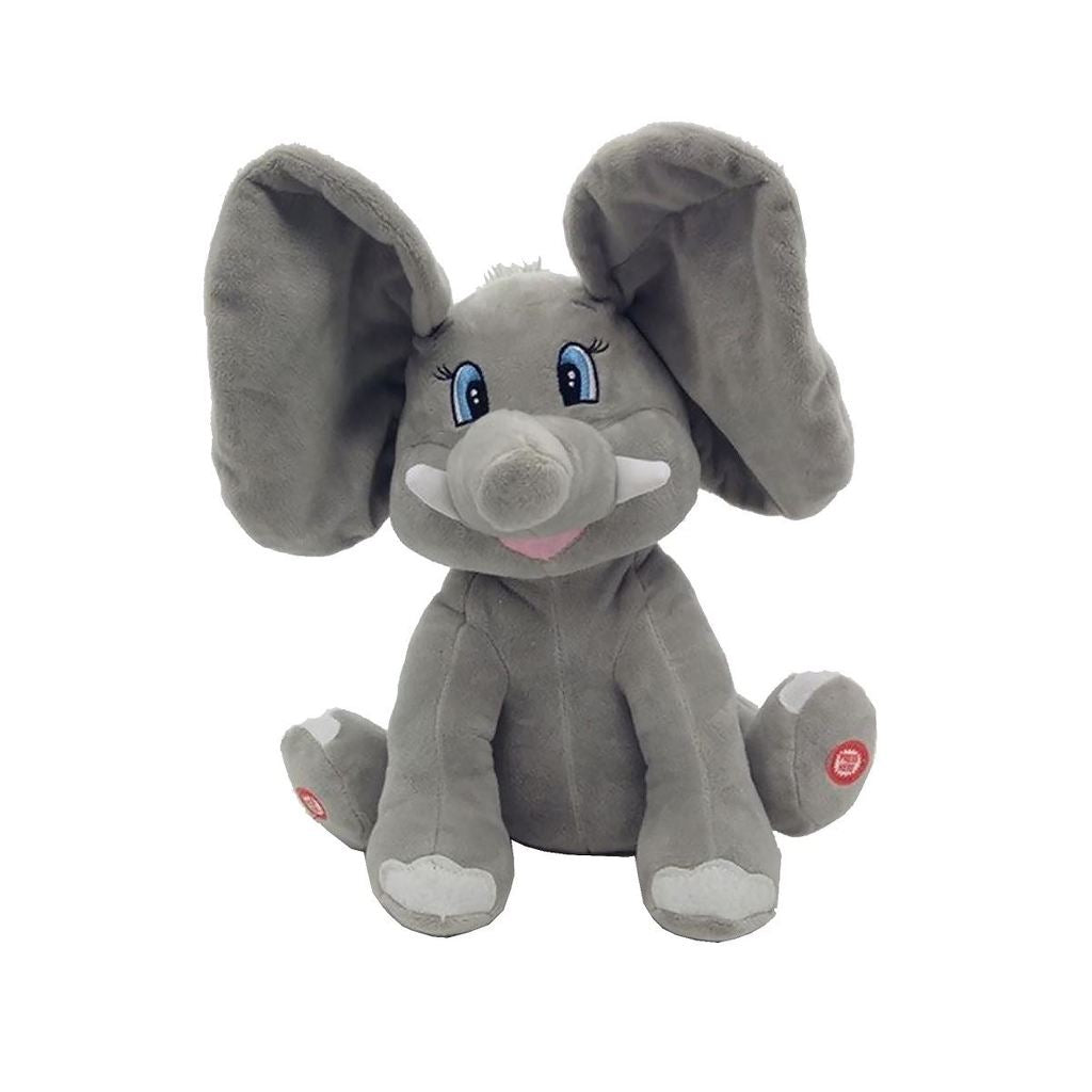 Talking elephant plush on sale toy with music