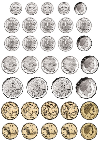 Magnetic Australian Coins