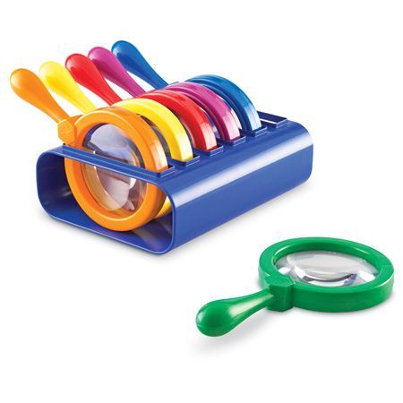 Jumbo Magnifiers - Set of 6 with Stand