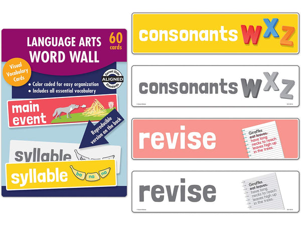 Language Arts Word Wall Learning Cards - Kindy, Year 1 and Year 2