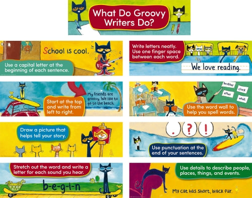 Pete The Cat Writing Strategies Mini Bulletin-Board