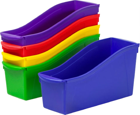 Large Book Bins Multi Colour5pk