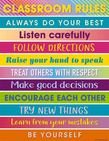 Colourful Vibes Classroom Rules