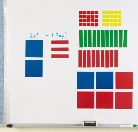 Write-On/Wipe-Off Clingy Algebra Tiles