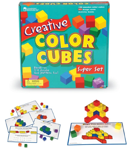 Creative colour wooden cubes