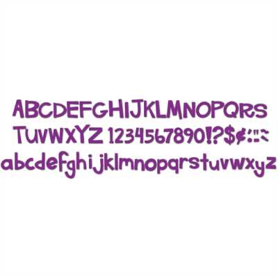 Reusable letters: purple