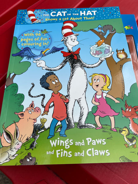 Wings and Paws and Fins and Claws Colouring and activity book(Dr. Seuss/Cat in the Hat)