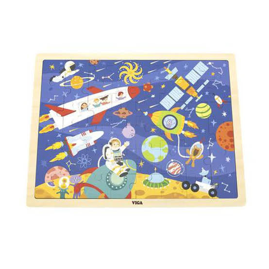 VIGA Space Wooden Puzzle (48 Pieces)