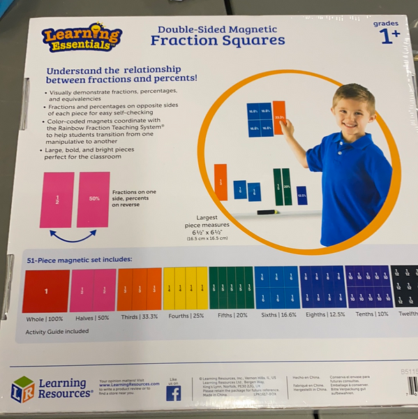 Double Sided Magnetic Fraction Squares