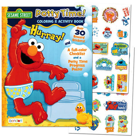 Sesame Street "Potty Time" Potty Training Colouring and Activity Set - With Progress Chart and Reward Stickers