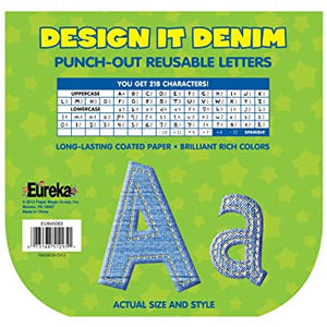 Punch out letters - Denim