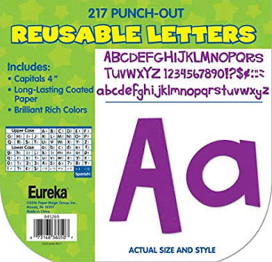 Reusable letters: purple