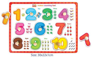 Number puzzle with knobs