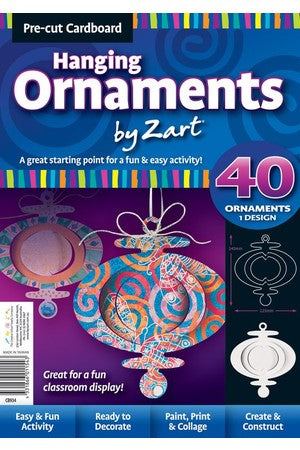 Cardboard Hanging Ornaments - Pack of 40