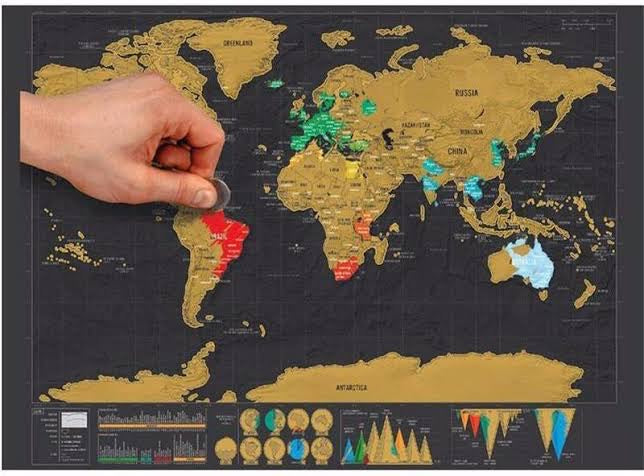 Scratch Off World Map Poster