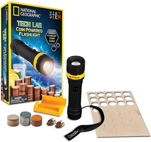 National Geographic Tech Lab Coin Powered Flashlight