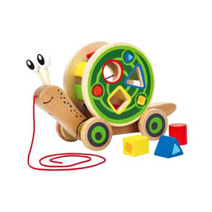 Hape Pull and Play Shape Sorter Snail