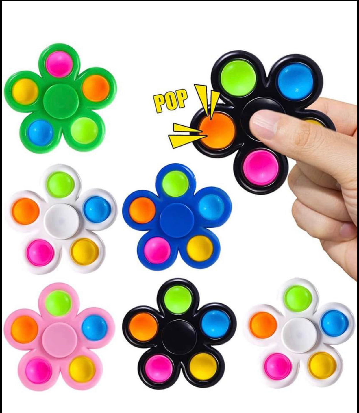 Simple dimple fidget pop it spinner