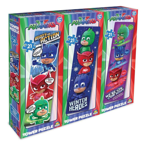 PJ Masks Tower Jigsaw Puzzle 3 pack