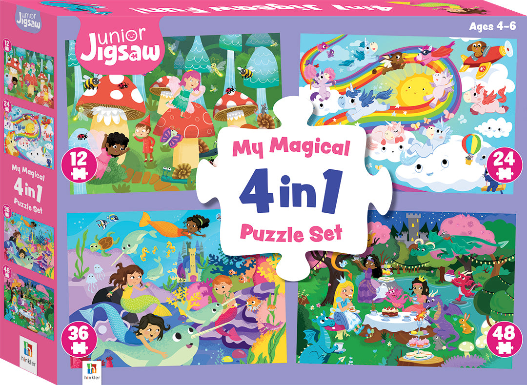 Junior Jigsaw: My Magical 4 in 1 Puzzle Set