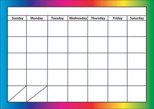 Magnetic Monthly Rainbow Calendar