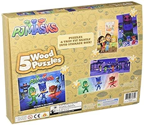 PJ Masks 5 Wooden Puzzles