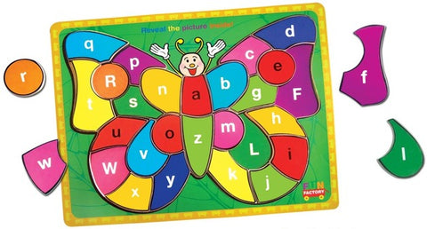 Butterfly alphabet raised puzzle