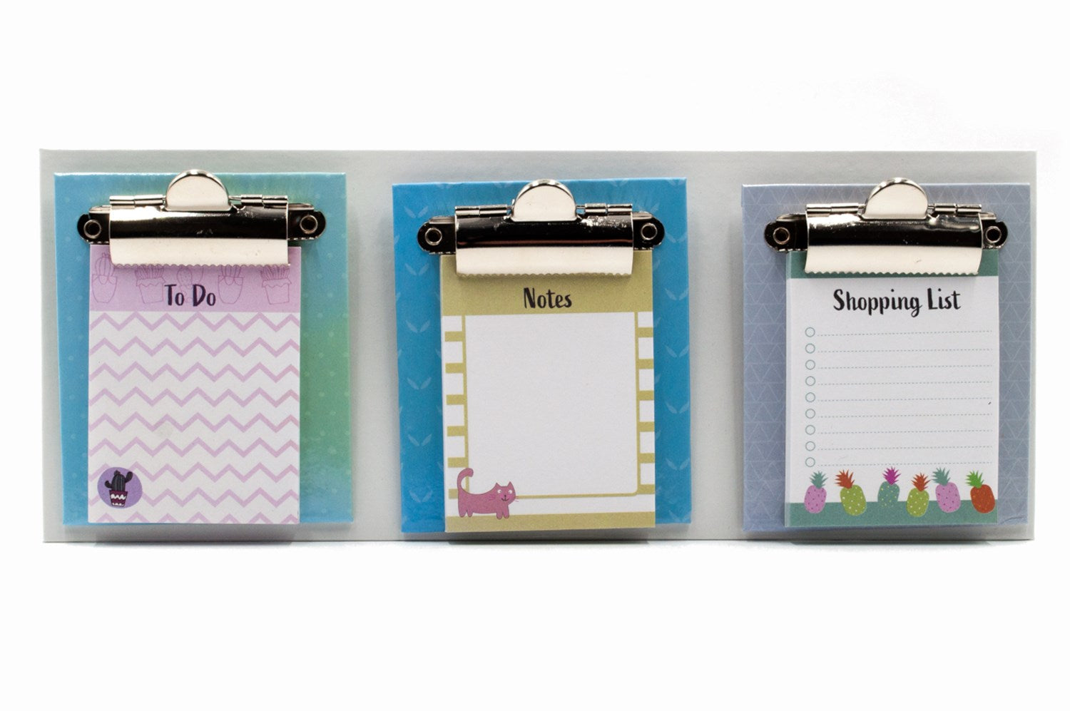 Magnetic Clip note pads set of 3