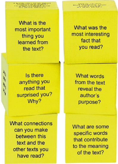 Foam Nonfiction Comprehension Cubes