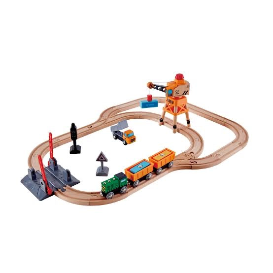 Hape Rail - Crossing & Crane Set