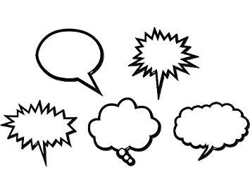 Black And White Speech Bubbles Magnetic Accents