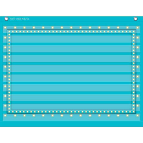 Light blue marquee mini pocket chart