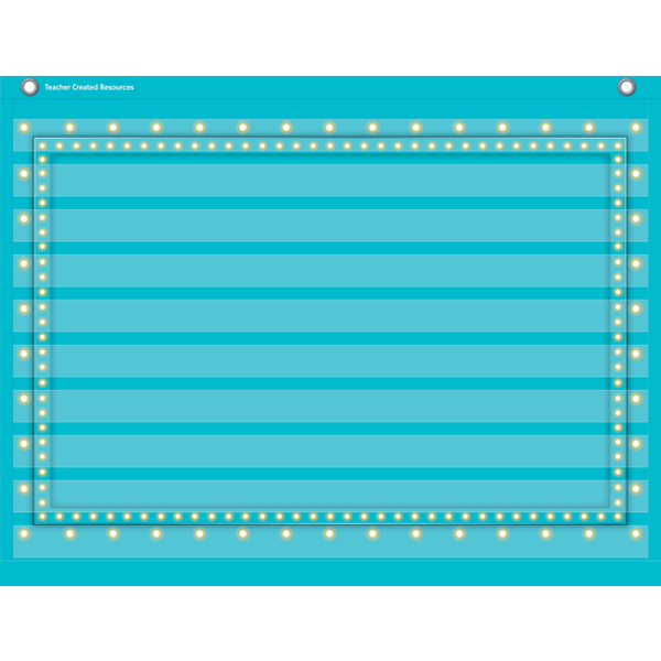 Light blue marquee mini pocket chart