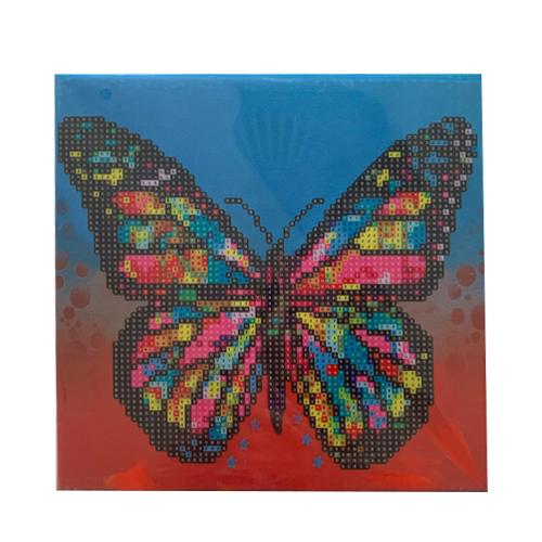 Butterfly Diamond Dots Poster with Frame