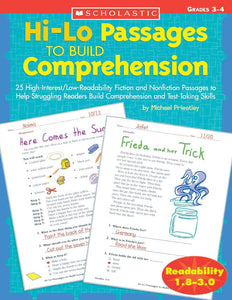 Hi-Lo Passages To Build Reading Comprehension Skills: Grades 3-4 (Hi-Lo Passages To Build Comprehension)