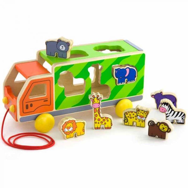 Viga Toys Push Along Animal Truck