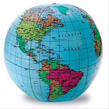 Inflatable world Globe 30 cm