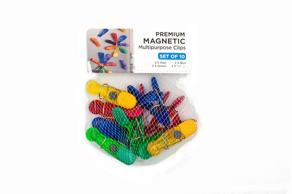 Magnetic Multi-Colour Clip set of 10