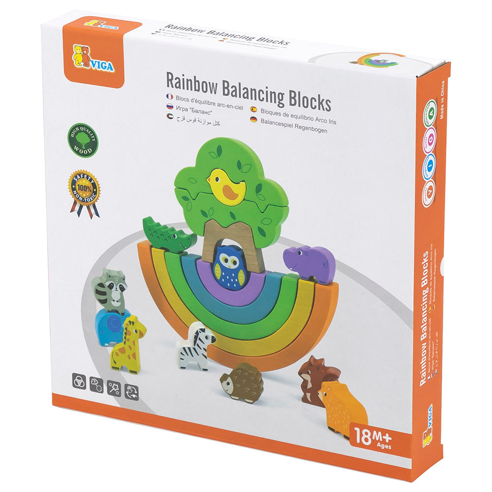 Viga - Rainbow Balancing Blocks - Animals