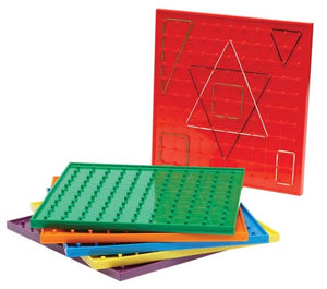 Geoboards 23cm, 6 pack  with elastic bands