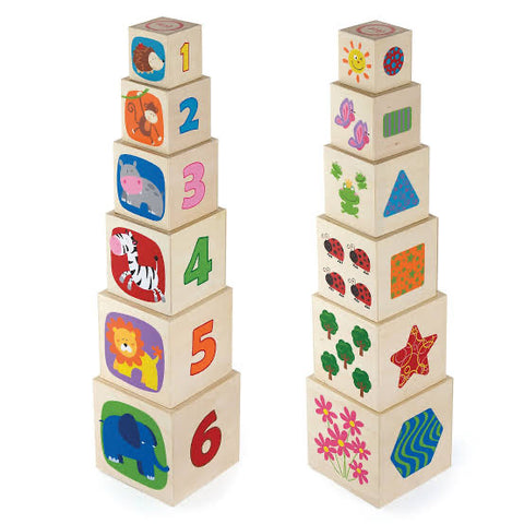 Nesting and stacking blocks