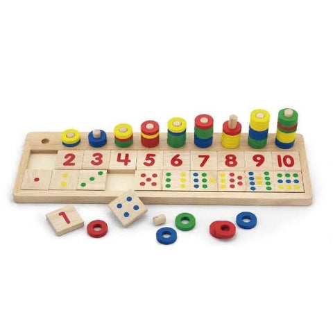 Wooden Count and Match Numbers