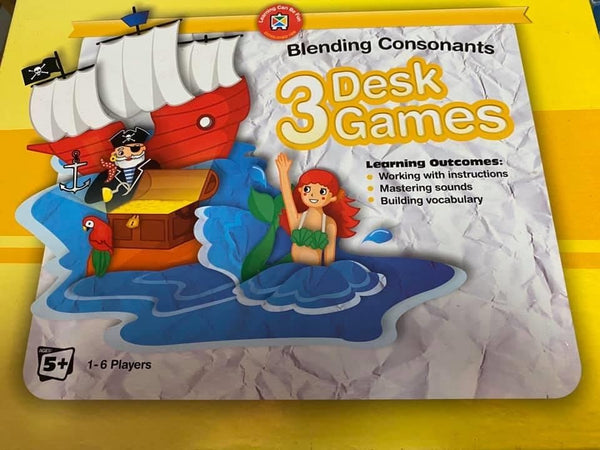 Blending consonants desk games pack of 3