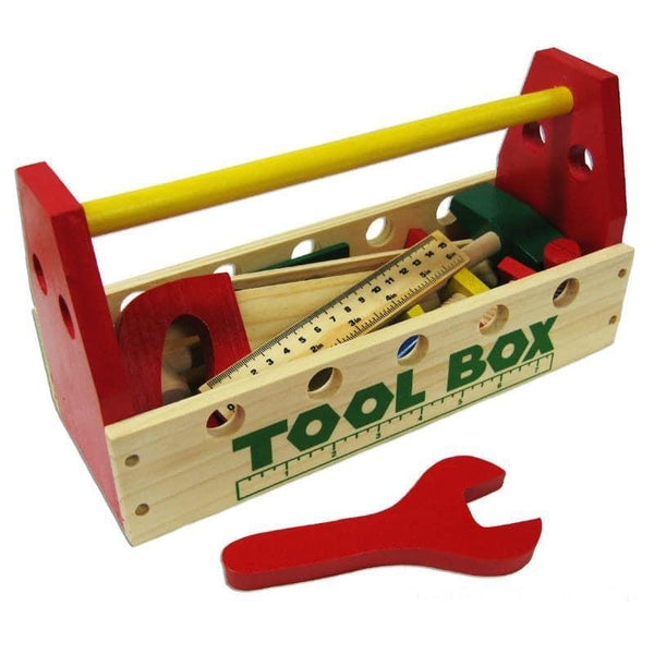 Wooden Tool box with tools