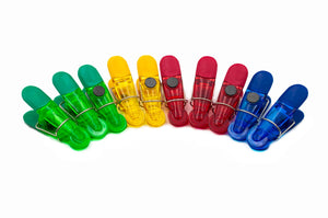 Magnetic Multi-Colour Clip set of 10