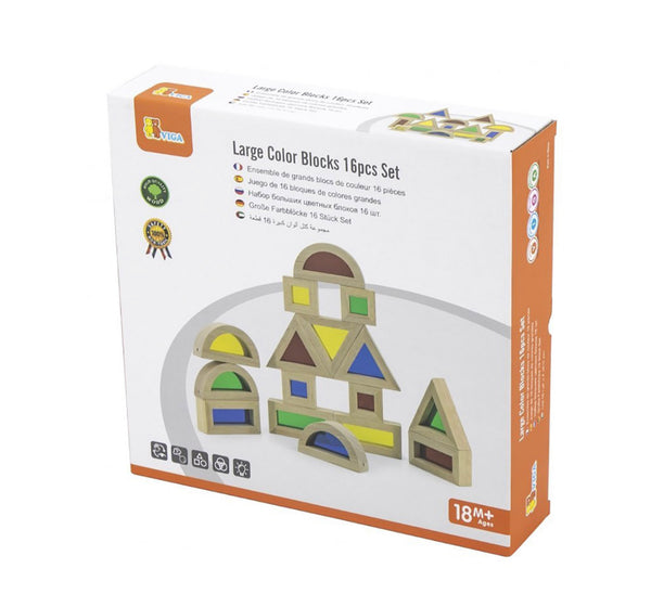 Large Rainbow Blocks Set 16pcs