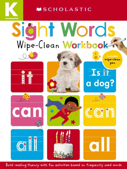 Kindergarten Sight Words Wipe Clean Workbook