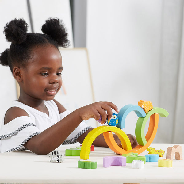 Viga - Rainbow Balancing Blocks - Animals