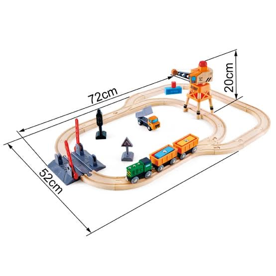 Hape Rail - Crossing & Crane Set